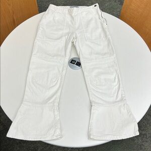 Rachel Comey white high rise cropped flared jeans denim pants contemporary sz 8